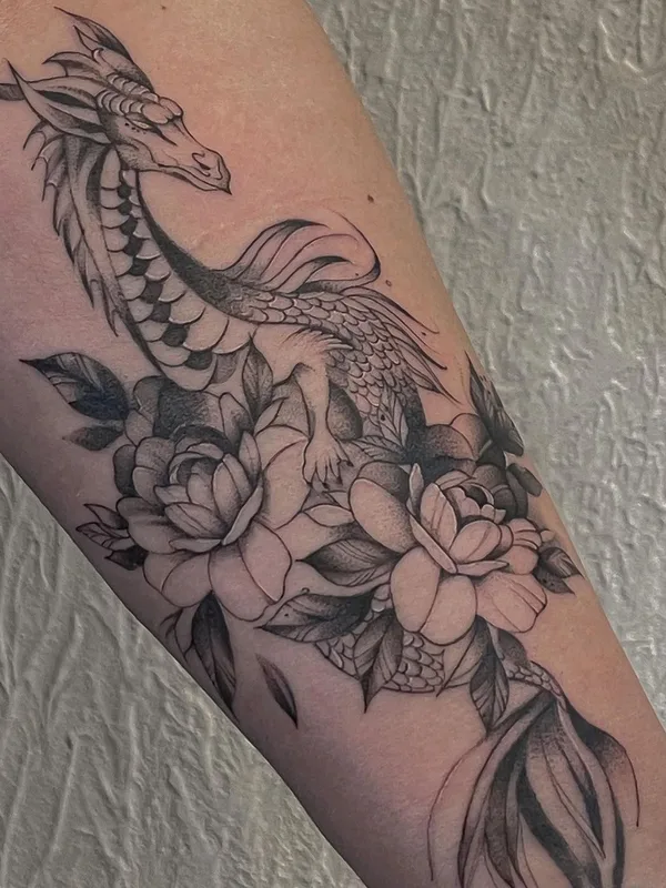 black and grey black and grey Tatuaggio su forearm #52271 | Tatuatore Диана Вейцман