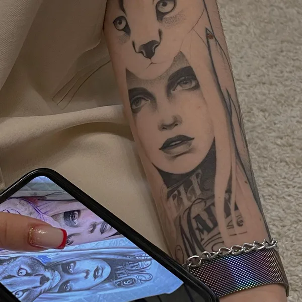 Graphic tattoo by Диана Вейцман in Тамбов