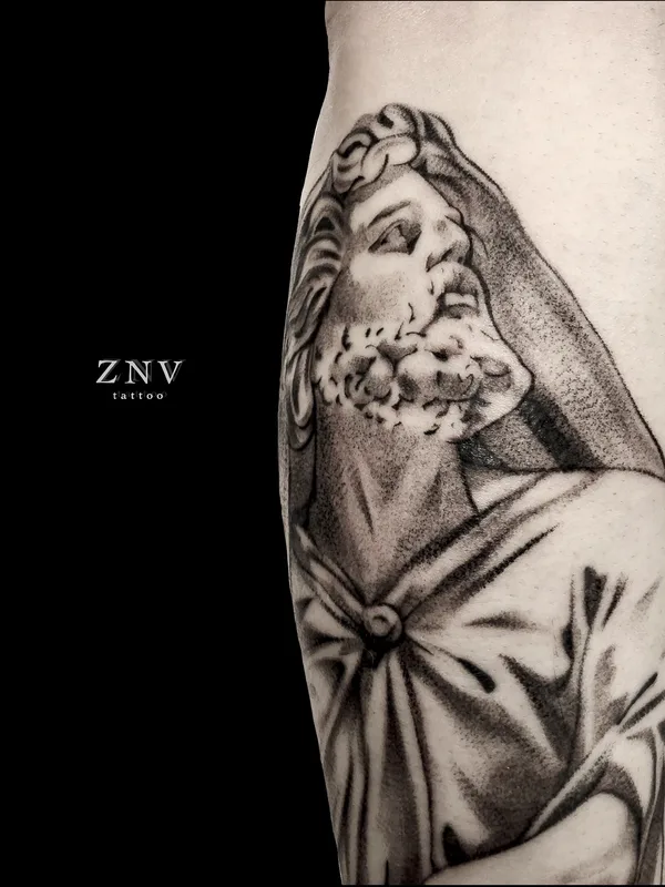 Black & Grey tattoo by Александр Зиновьев in Moscow