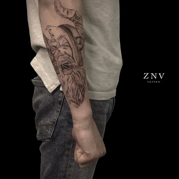 Black & Grey tattoo by Александр Зиновьев in Moscow