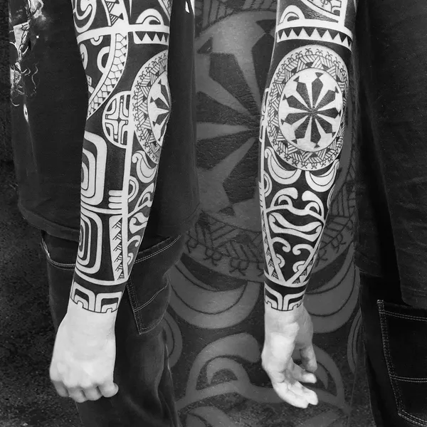Polynesian tattoo by Марина Мандарин in Нижнекамск