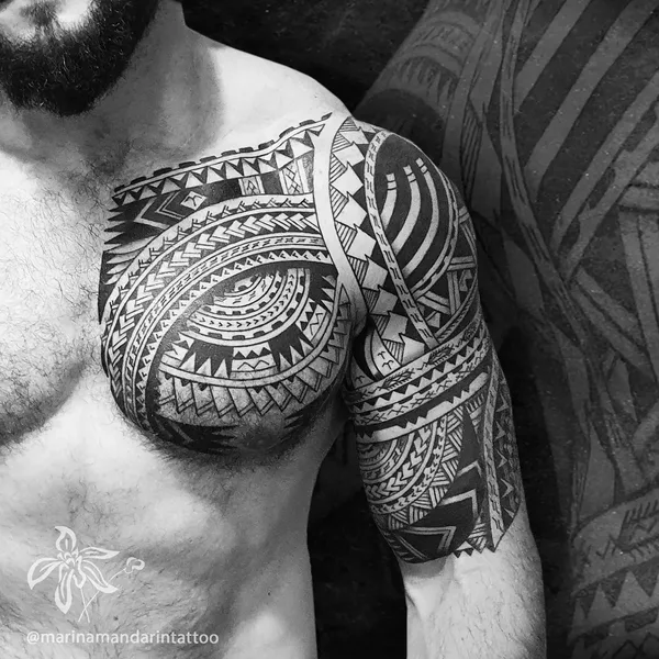 Polynesian tattoo by Марина Мандарин in Нижнекамск