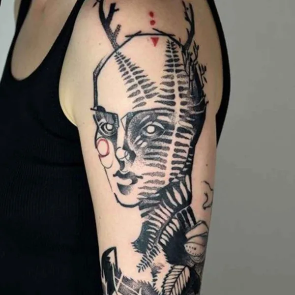 Graphic tattoo by Katarzyna Krutak