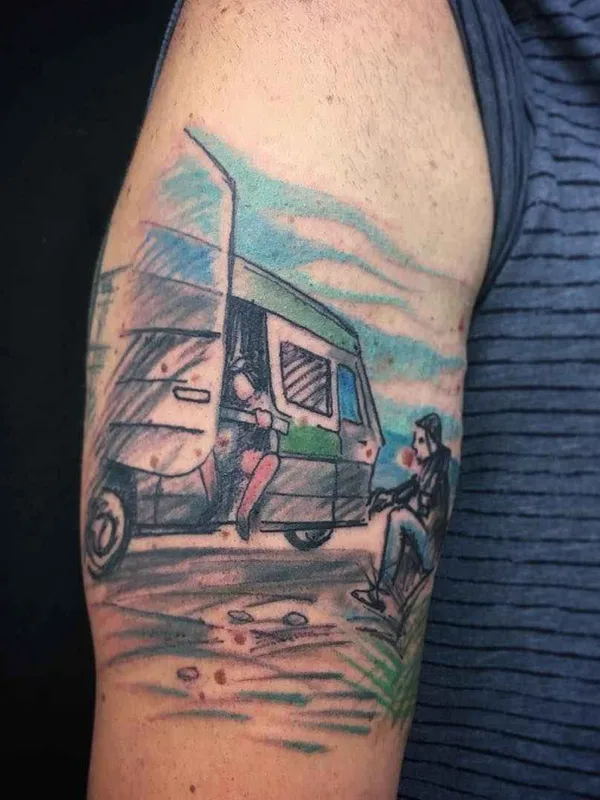 color illustrative татуировка на upper arm #13325 | Тату мастер Fabio MOROF Moro