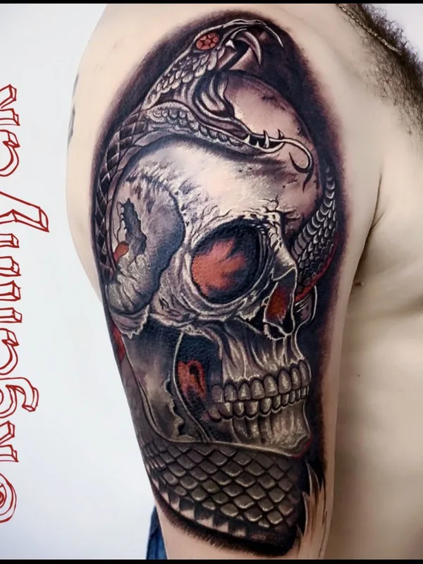 male black and grey realism татуировка на upper arm #36841 | Тату мастер Галиняк Оксана 