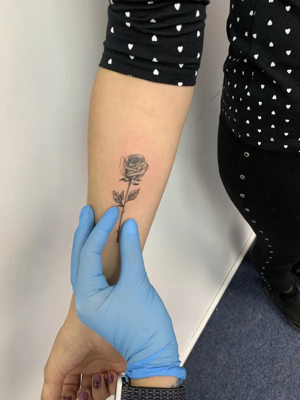 black and grey fineline татуировка на forearm #36844 | Тату мастер Галиняк Оксана 
