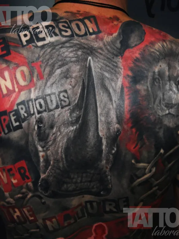color realism tatouage sur full back #31807 | Artiste tatoueur Max Drugger