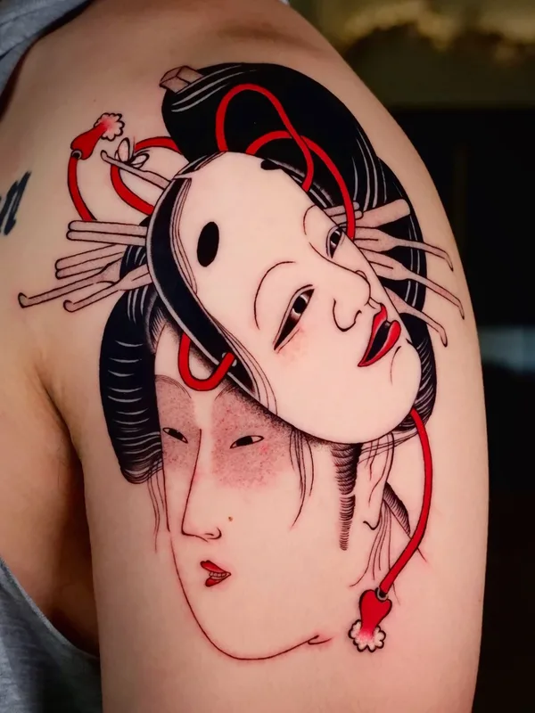 color japanese Tatuaggio su shoulder #57405 | Tatuatore dino_oriental