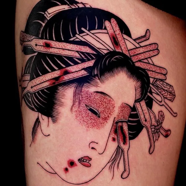 Japanese tattoo by Dino in Hollywood