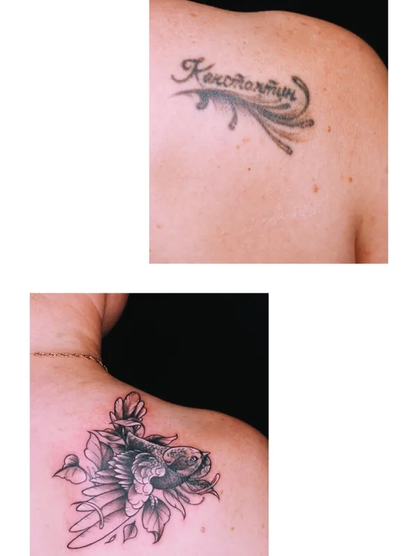 black and grey blackwork татуировка на shoulder blade #57440 | Тату мастер Stepa Samossa