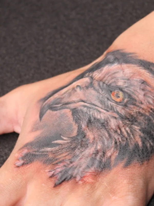 black and grey realism татуировка на back of hand #57439 | Тату мастер Stepa Samossa