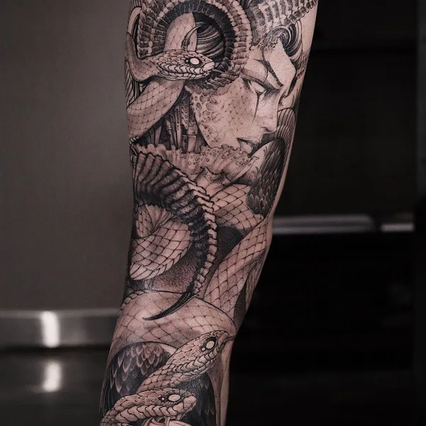 Graphic tattoo by Hoon_unco in Seoul