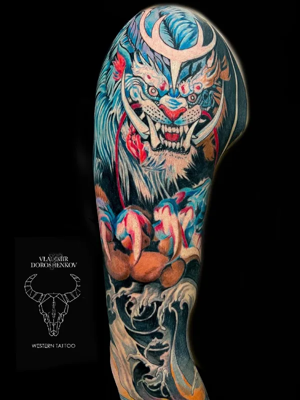 color japanese татуировка на full sleeve #72500 | Тату мастер Владимир Дорошенков