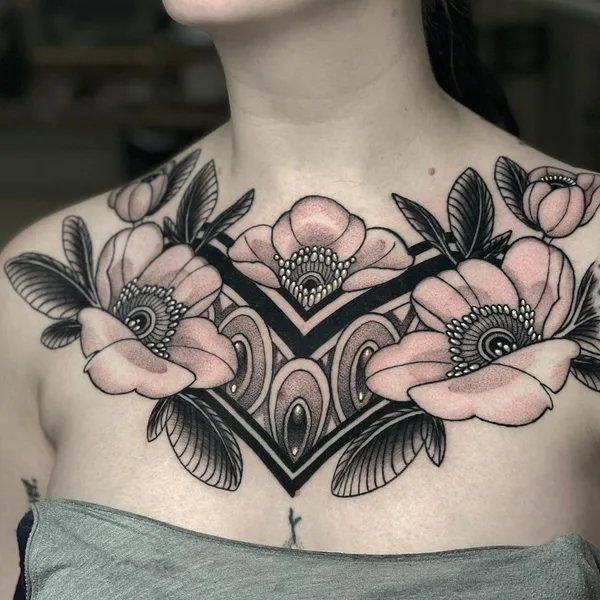 Graphic tattoo by Zach Donn in Denver