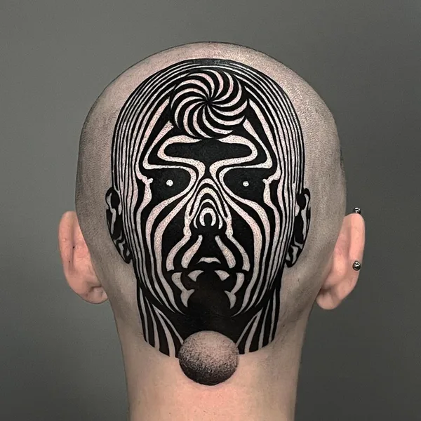 Graphic tattoo by Zach Donn in Denver