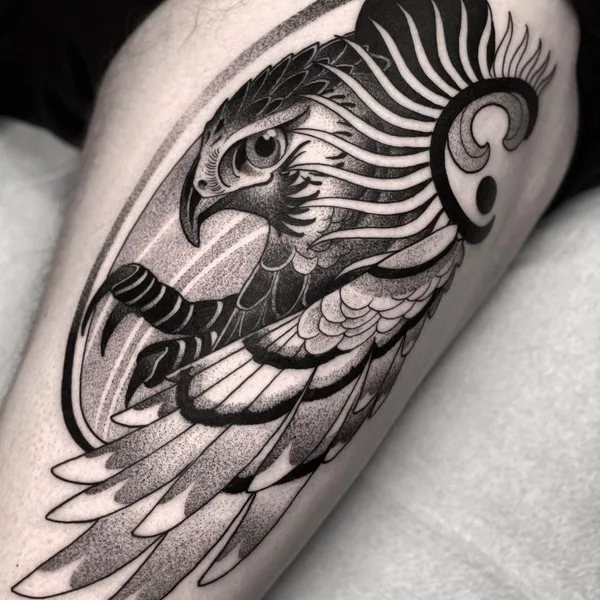 Graphic tattoo by Zach Donn in Denver