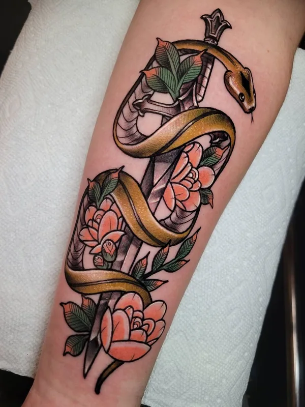 color neo traditional tatouage sur forearm #42553 | Artiste tatoueur Shannon Gamerl