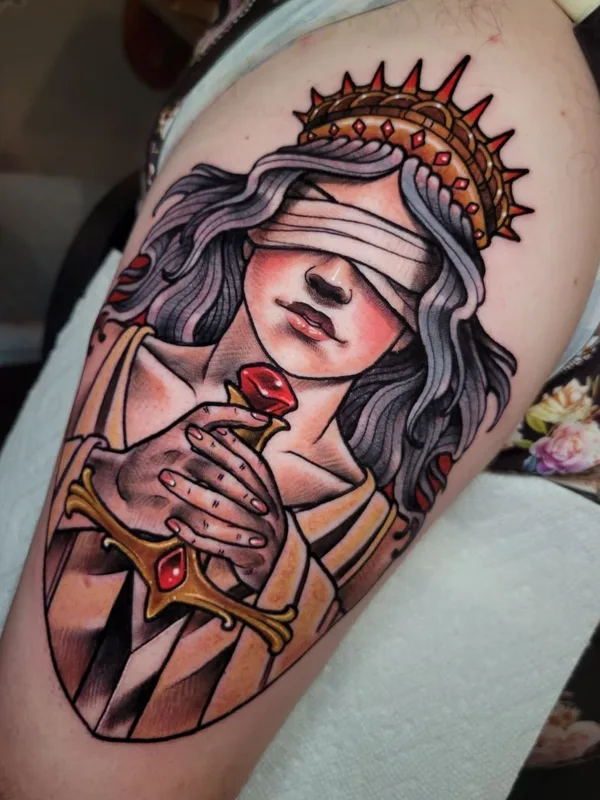 color neo traditional tatouage sur upper arm #42550 | Artiste tatoueur Shannon Gamerl