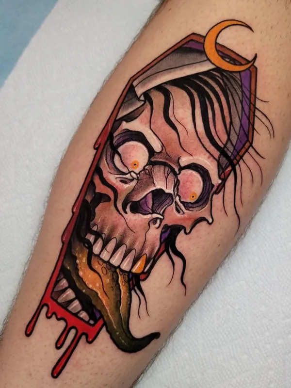 color neo traditional tatouage sur forearm #42546 | Artiste tatoueur Shannon Gamerl