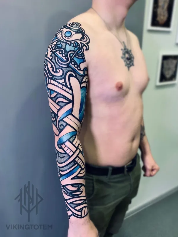 male color celtic Tatuaggio su full sleeve #59182 | Tatuatore Никита Степаненко VikingTotem