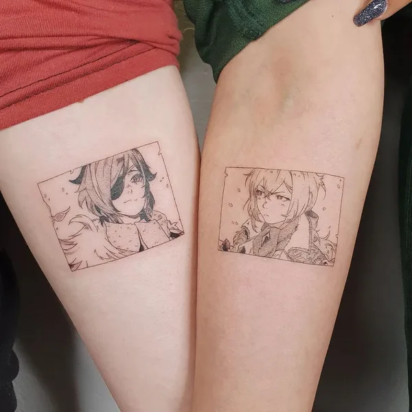 Anime tattoo by Лина Курбанова in Moscow