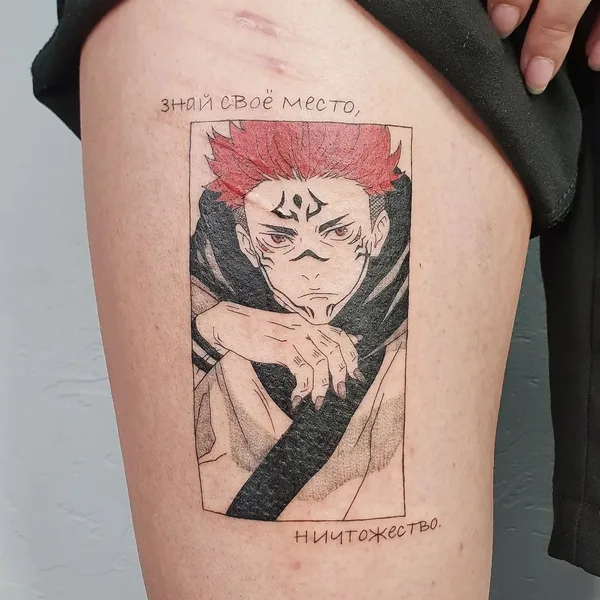 Anime tattoo by Лина Курбанова in Moscow