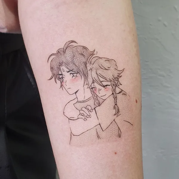 Anime tattoo by Лина Курбанова in Moscow