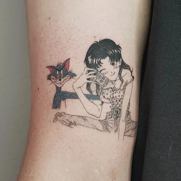 Anime tattoo by Лина Курбанова in Moscow