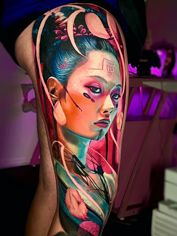 color realism Tatuagem em thigh #73905 | Tatuador Leonardo Gonzalez