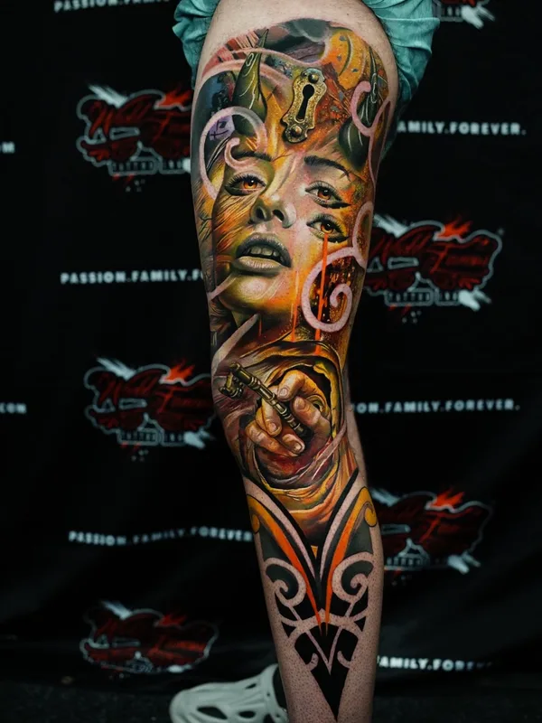 color realism Tatuagem em thigh #73901 | Tatuador Leonardo Gonzalez