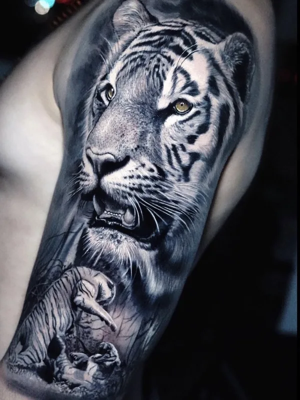 black and grey realism Tatuagem em full sleeve #73897 | Tatuador Leonardo Gonzalez