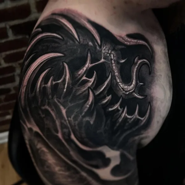 bioorganic tattoo by Jesse Levitt in New York City