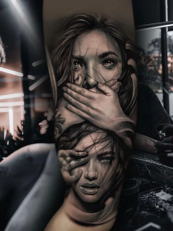 female black and grey realism tattoo on forearm #59856 | Tattoo Artist Daniel Luzardo