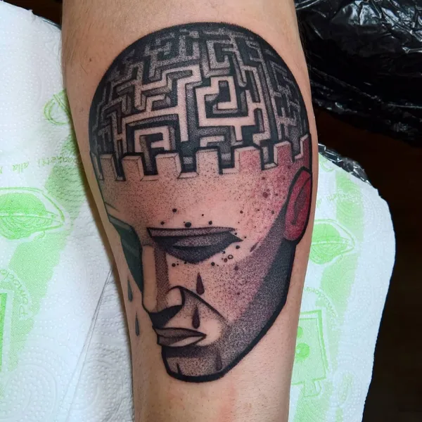 engraving tattoo by Krzysztof Futro in Warsaw