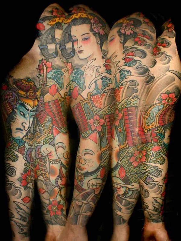 color japanese tatouage sur full sleeve #700 | Artiste tatoueur Matty D Mooney