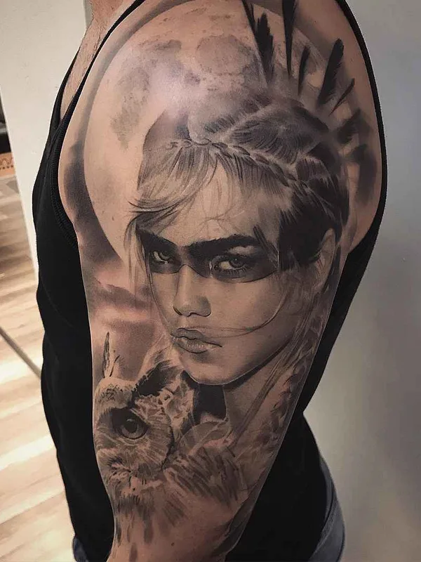 black and grey realism 纹身 在 full sleeve #13928 | 纹身师 Robi Pena