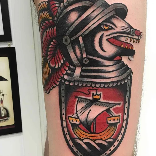 Traditional tattoo by Geno in Pavia