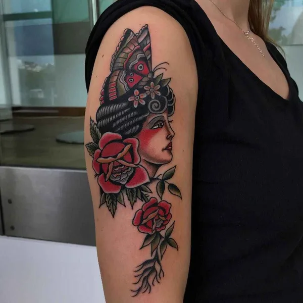 Traditional tattoo by Дмитрий Речной in Moscow