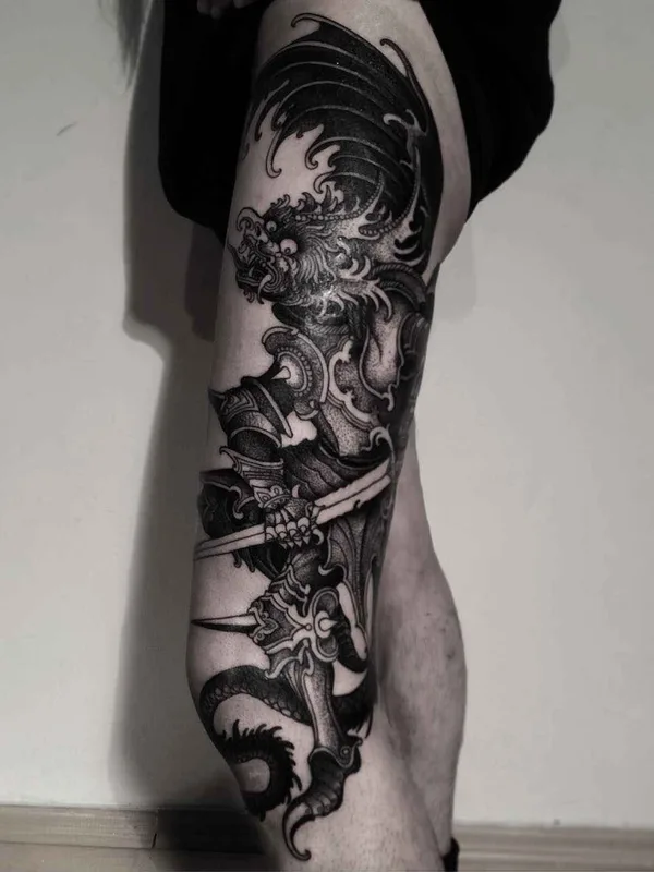 engraving tattoo by Alexander Grim in Praha
