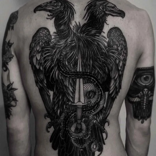 engraving tattoo by Alexander Grim in Praha