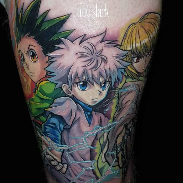 New School tattoo by Troy Slack