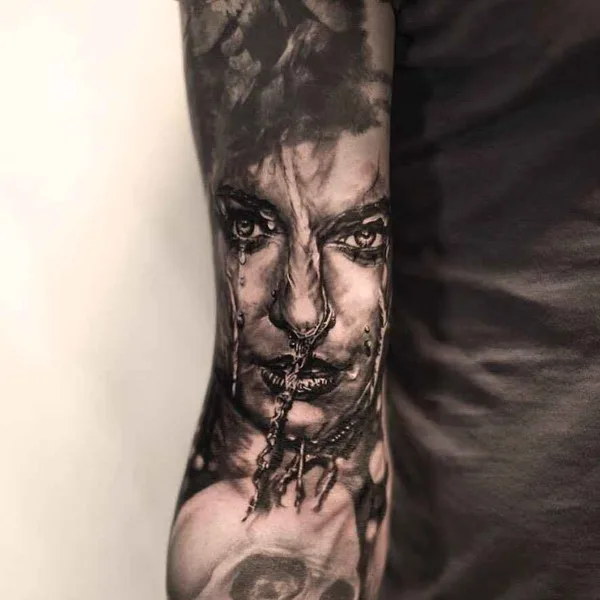 Abstract tattoo by Adrian Lindell in Stockholm