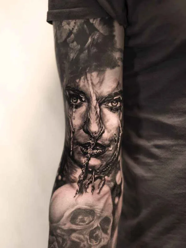 Abstract tattoo by Adrian Lindell in Stockholm