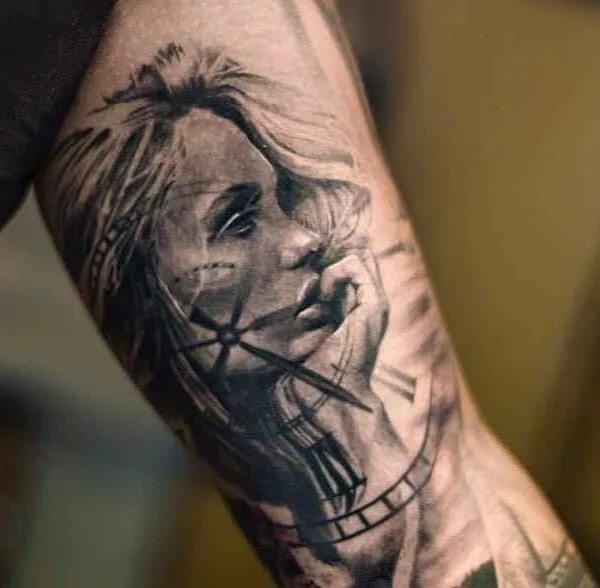 Abstract tattoo by Adrian Lindell in Stockholm