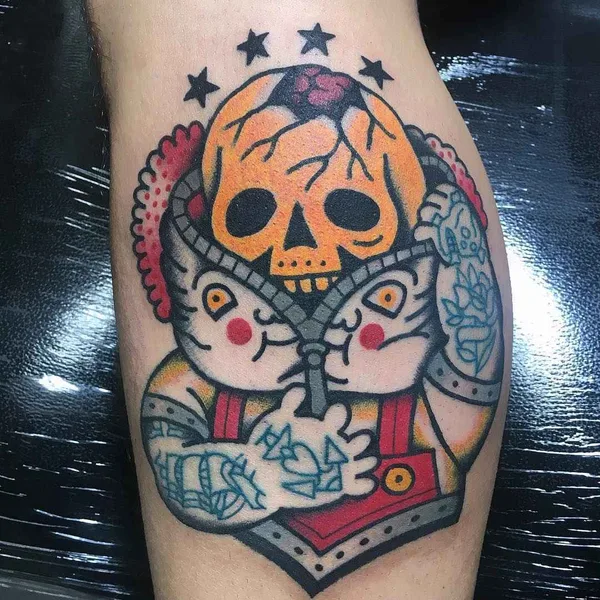 Traditional tattoo by Geno in Pavia