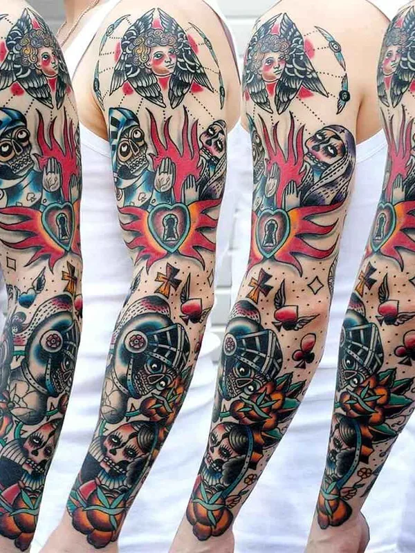 color neo traditional татуировка на full sleeve #15182 | Тату мастер Дмитрий Бухров