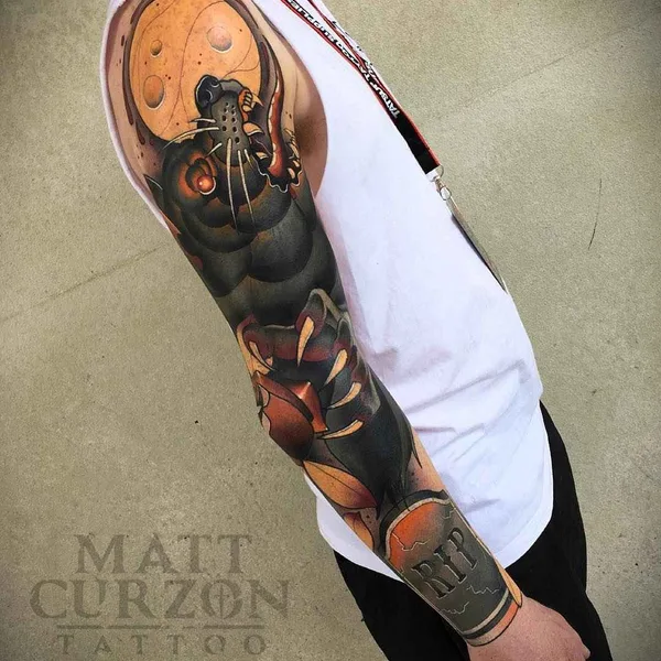 New School tattoo by Matt Curzon in Melbourne