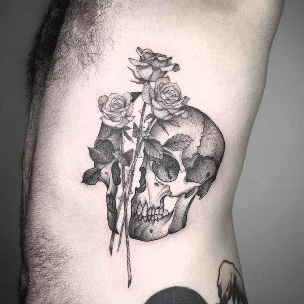 Dotwork tattoo by Nathan Kostechko in Los Angeles
