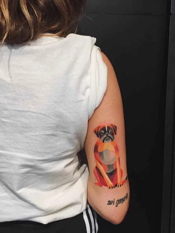 female color geometric tattoo on forearm #16440 | Tattoo Artist Sasha Unisex