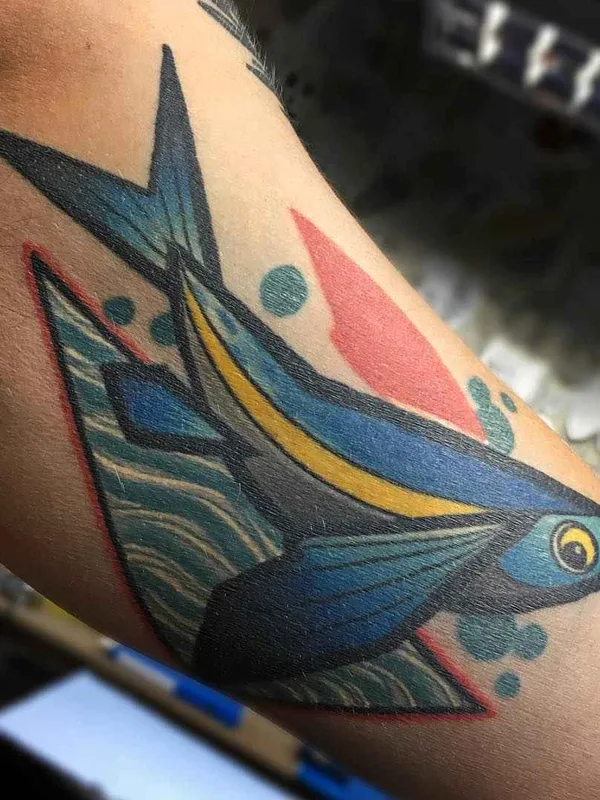 color abstract татуировка на forearm #16558 | Тату мастер Mike Boyd